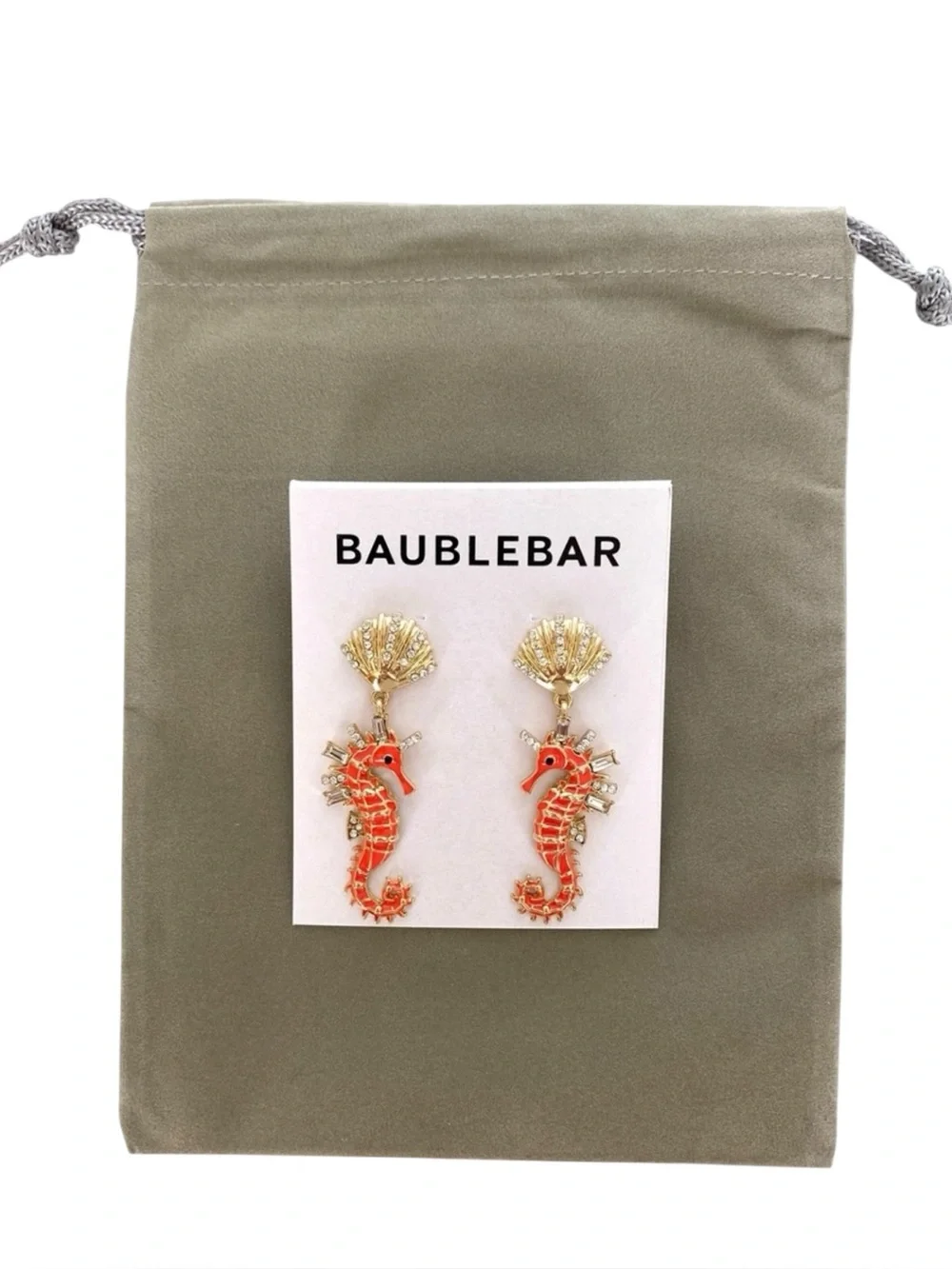 Bauble Bar Seahorse Seashell Drop Earrings